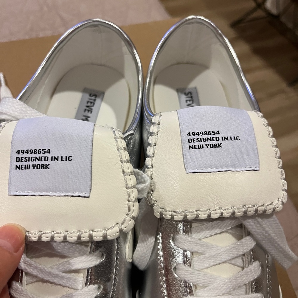 Steve madden Margiela Silver Women's Sneakers - Picture 6 of 11